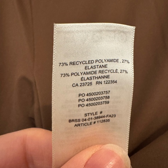 Aritzia Wilfred Chocolate Long Sleeve Crop Top - Picture 7 of 7